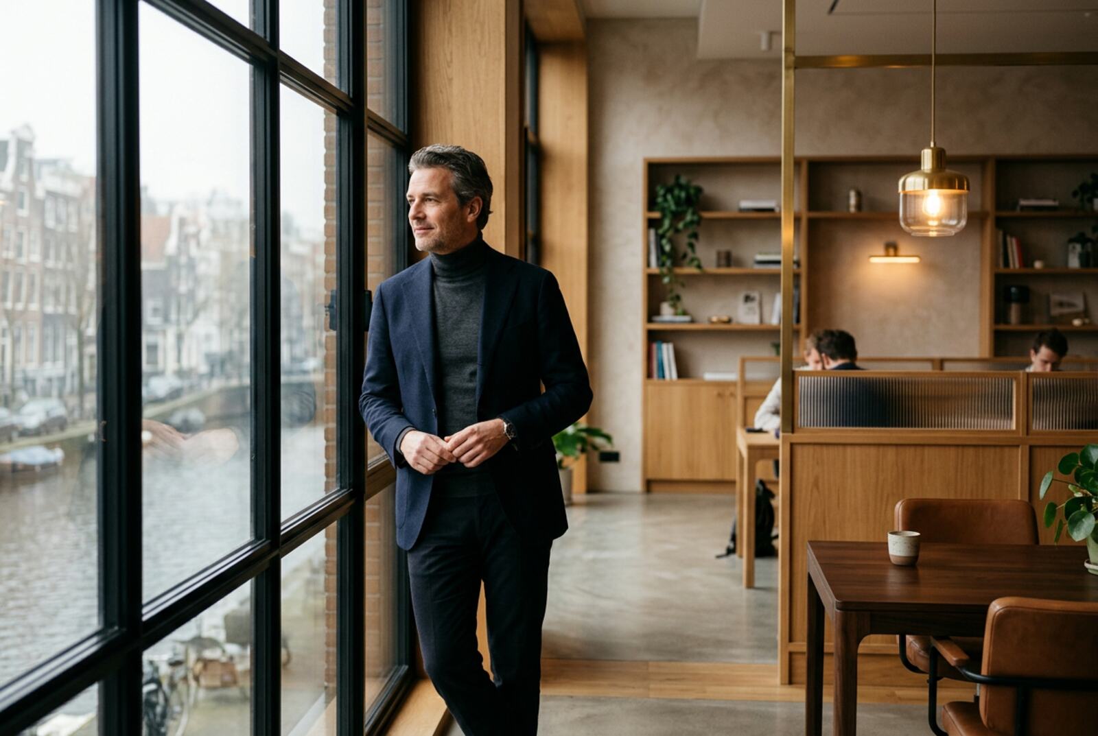 Founder in a design-led Dutch workspace